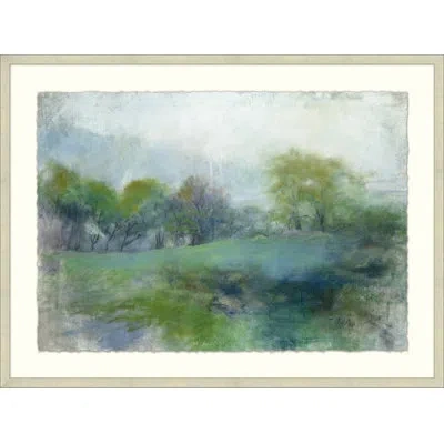 Wendover Art Group Hudson Bridge - Picture Frame Painting On Paper In Blue;green