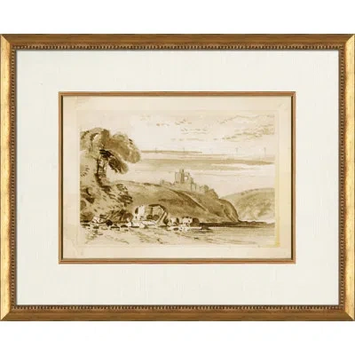 Wendover Art Group Hudson View I - Picture Frame Painting Print On Paper In Brown;beige