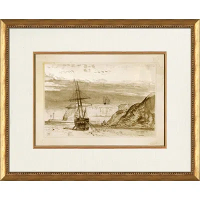 Wendover Art Group Hudson View Ii - Picture Frame Painting Print On Paper In Brown