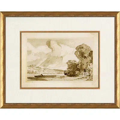 Wendover Art Group Hudson View Iii - Picture Frame Painting Print On Paper In Brown;white