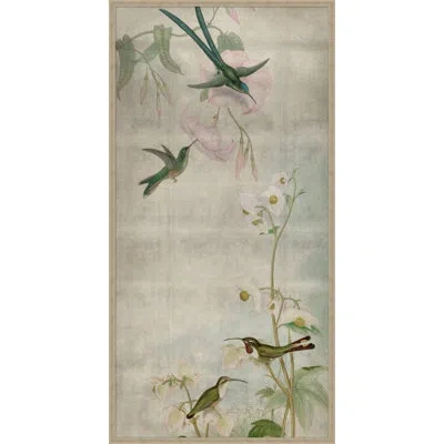 Wendover Art Group Hummingbird Dances 1 By Lillian August - Single Picture Frame Painting In Green;tan;light Gray