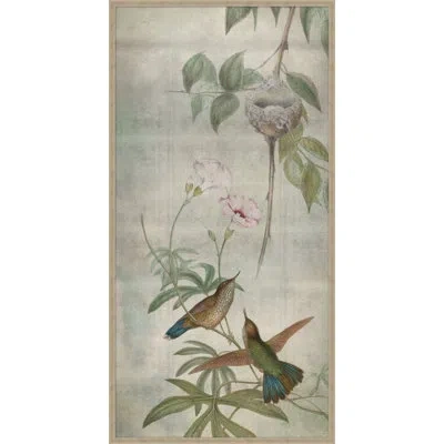 Wendover Art Group Hummingbird Dances 3 By Lillian August - Single Picture Frame Painting In Blue;green;gray