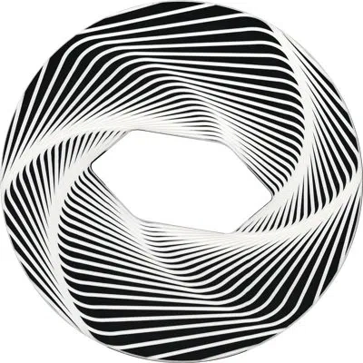 Wendover Art Group Hypnotic Turns 4 In Black And White;black,white