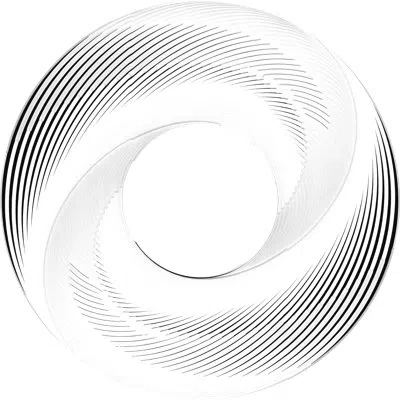 Wendover Art Group Hypnotic Turns 6 In Gray,white