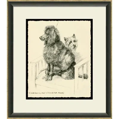 Wendover Art Group 'i Could Have My Chair' - Picture Frame Drawing Print On Paper In Black;ivory
