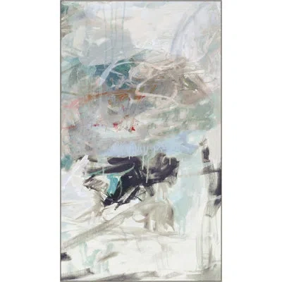 Wendover Art Group I Never Promised You A Rose Garden 2 - Floater Frame Painting On Canvas In Blue;brown;white