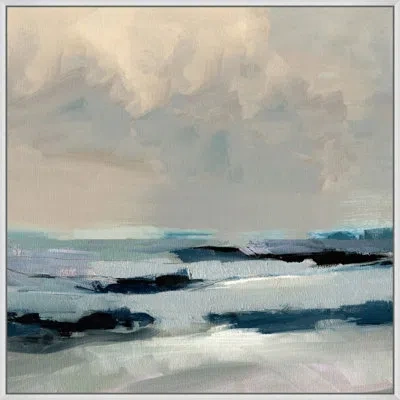 Wendover Art Group Idle Waves 2 In Blue,black,ivory,peach