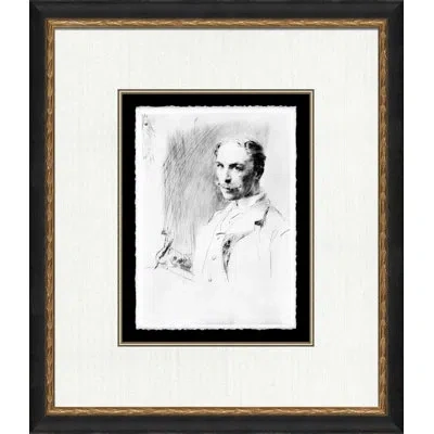 Wendover Art Group Ignatz Marcel - Picture Frame Drawing Print On Paper In Black;white