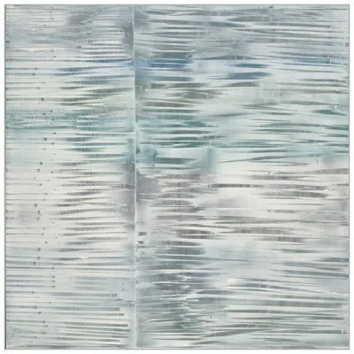 Wendover Art Group Illuminated Layers 1 By Thom Filicia - Floater Frame Painting On Wood In Blue;white;green