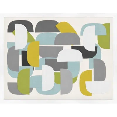 Wendover Art Group In Layers 2 By Christopher Kennedy - Picture Frame Graphic Art On Paper In Blue;green;gray