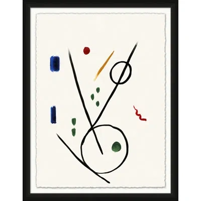 Wendover Art Group In Primary Form 1 By Lillian August - Picture Frame Graphic Art On Paper In Blue;black;red