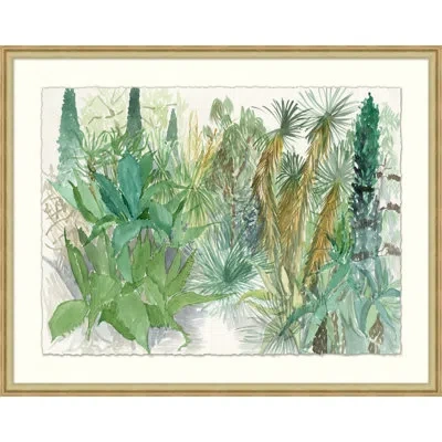 Wendover Art Group In The Brush 1 - Picture Frame Painting On Paper In Green;beige