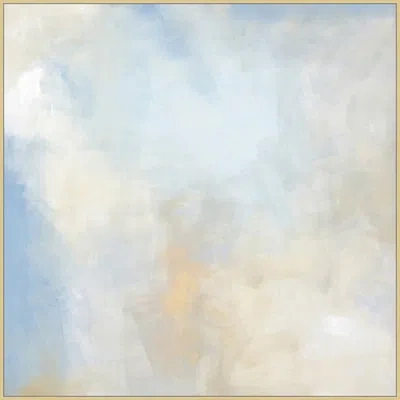 Wendover Art Group In The Clouds - Floater Frame Painting On Canvas In Blue;beige