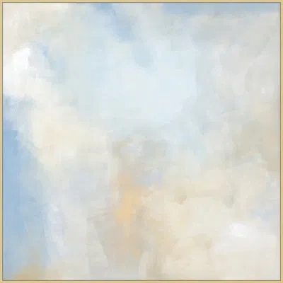 Wendover Art Group In The Clouds - Floater Frame Painting On Canvas In Blue;white