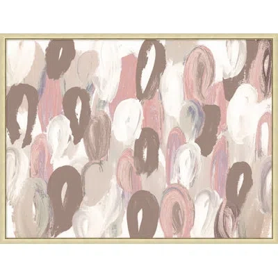 Wendover Art Group In The Crowd By Christopher Kennedy - Floater Frame Painting On Canvas In Brown;pink