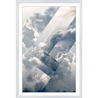 Wendover Art Group In The Sky 1 - Floater Frame Photograph On Paper In Blue;white