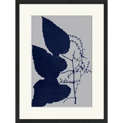 Wendover Art Group Indigo Fauna 3 - Picture Frame Painting On Paper In Gray;navy
