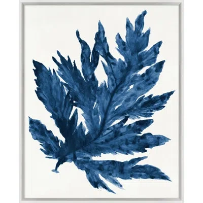 Wendover Art Group Indigo Impression 1 - Picture Frame Painting On Paper In White;indigo