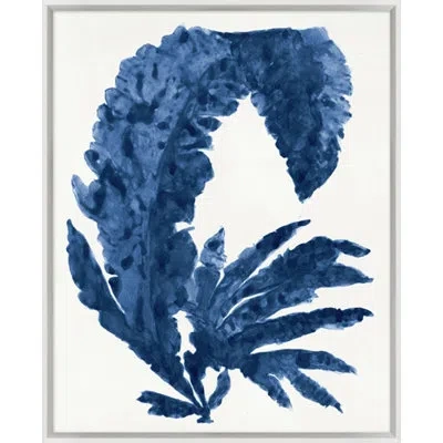 Wendover Art Group Indigo Impression 2 - Picture Frame Painting On Paper In White;indigo
