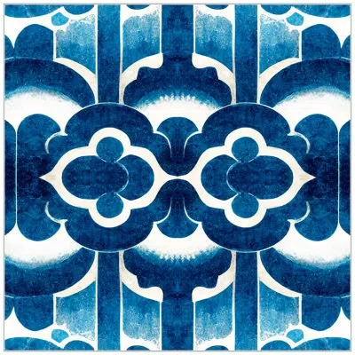 Wendover Art Group Indigo Ogee 1 In Navy Blue