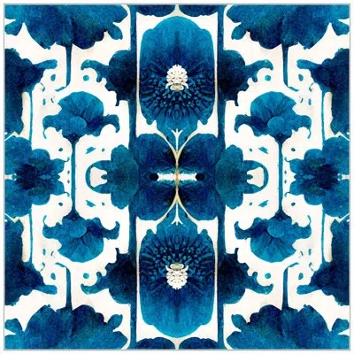 Wendover Art Group Indigo Ogee 2 In Navy Blue