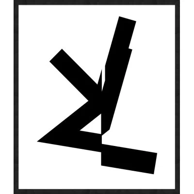 Wendover Art Group Intersecting 1 By Mat Sanders - Picture Frame Graphic Art On Paper In Black;white