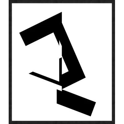 Wendover Art Group Intersecting 3 By Mat Sanders - Picture Frame Graphic Art On Paper In Black