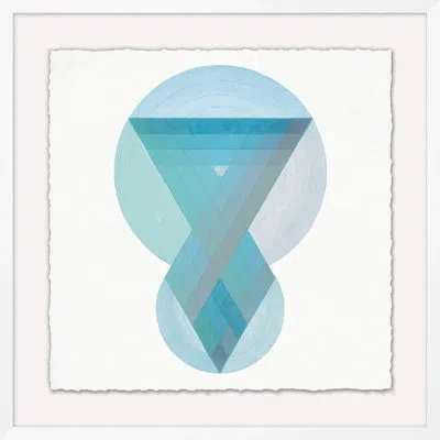 Wendover Art Group Intertwined Shape 1 - Picture Frame Graphic Art On Paper In Blue