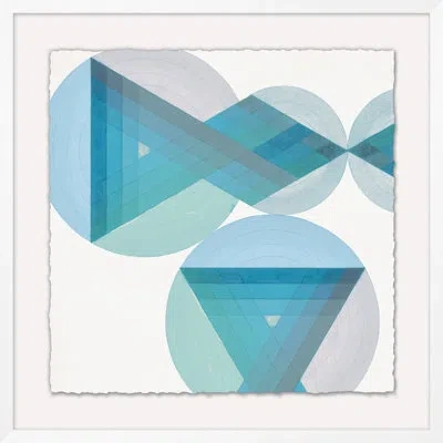 Wendover Art Group Intertwined Shape 3 - Picture Frame Painting On Paper In Blue