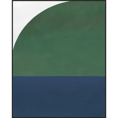 Wendover Art Group Into The Dark By Thom Filicia - Picture Frame Painting On Canvas In Blue;white;green