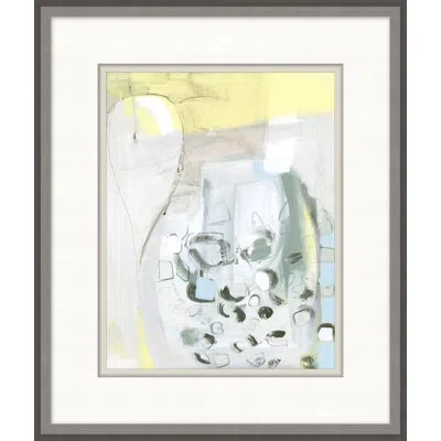 Wendover Art Group Into The Day 1 - Floater Frame Painting On Paper In Beige;yellow