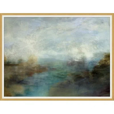 Wendover Art Group Into The Mist 1 - Picture Frame Painting On Paper In Blue;green;gray