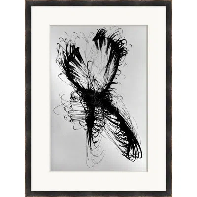 Wendover Art Group Intrepid On Silver Leaf 3 - Picture Frame Drawing Print On Paper In Black;gray