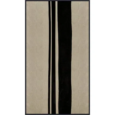Wendover Art Group Inverse Stripes 2 By Lillian August - Floater Frame Graphic Art In Black;brown