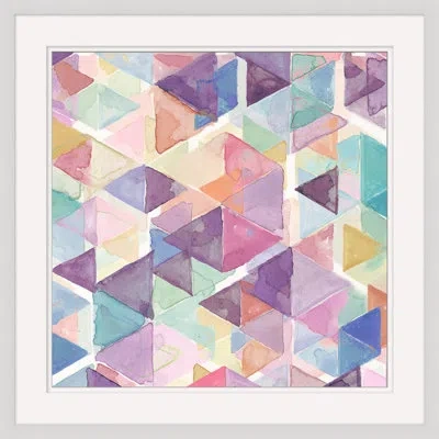 Wendover Art Group Isosceles 1 - Picture Frame Painting In Purple
