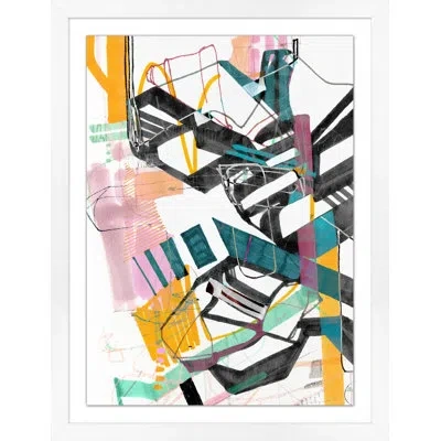 Wendover Art Group Jetsetter 2 By Christopher Kennedy - Picture Frame Painting In Black;green