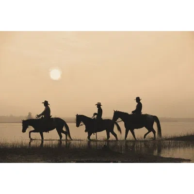 Wendover Art Group Journey On Horseback In Beige,black,white