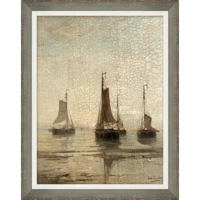 Wendover Art Group Journey To Sea I - Picture Frame Painting On Paper In Gray;beige