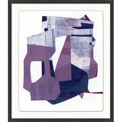 Wendover Art Group Juxtaposed 1 By Christopher Kennedy - Single Picture Frame Painting In White;purple;dark Blue