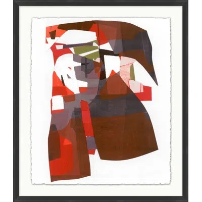 Wendover Art Group Juxtaposed 3 By Christopher Kennedy - Single Picture Frame Painting In Brown;red