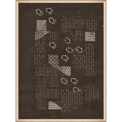 Wendover Art Group Katagami 5 - Picture Frame Graphic Art On Paper In Black;white
