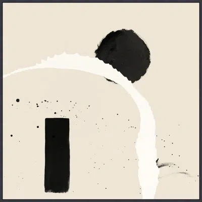 Wendover Art Group Lacrimosa 2 By Thom Filicia - Floater Frame Painting On Canvas In Black;beige;ivory