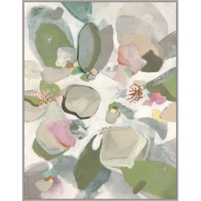 Wendover Art Group Lady Of The South - Floater Frame Print On Canvas In Green,gray,pink
