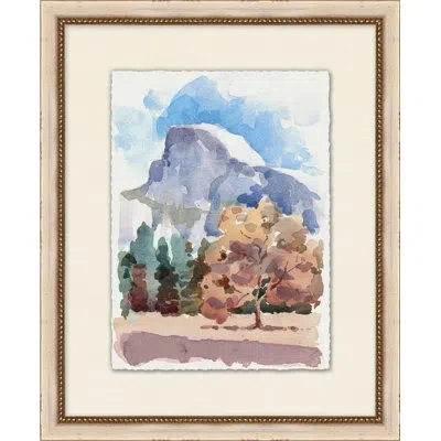 Wendover Art Group Lake Mountains 6 - Picture Frame Painting On Paper In Multi