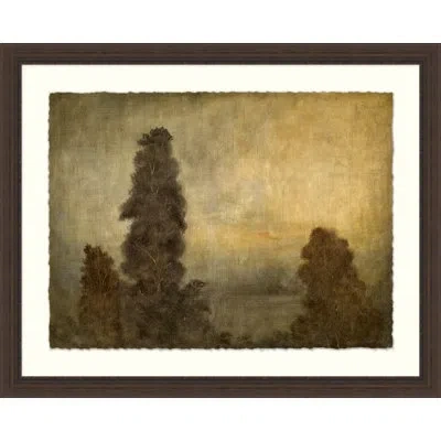 Wendover Art Group Lake Serene - Picture Frame Painting On Paper In Brown;light Brown
