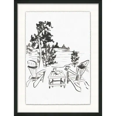 Wendover Art Group Lakeside Study 2 In White,black