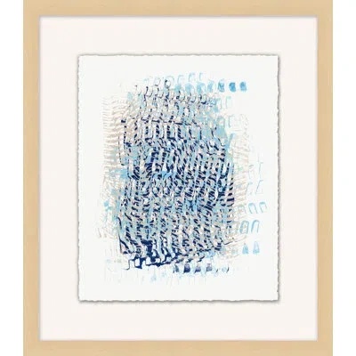 Wendover Art Group Land 1 - Picture Frame Graphic Art On Paper In Blue;white