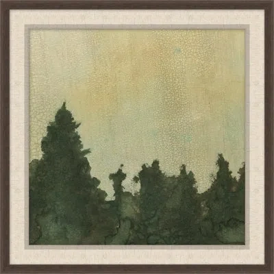 Wendover Art Group Land And Water 4 - Picture Frame Painting On Paper In Green;beige