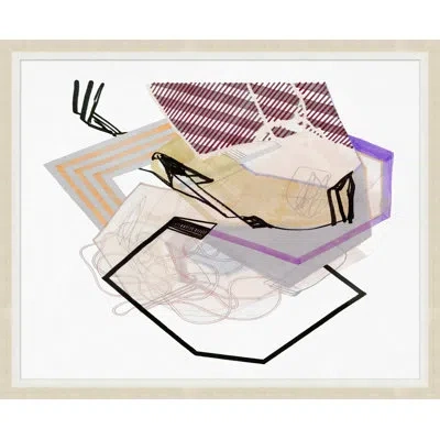 Wendover Art Group Laser Dance Party - Picture Frame Painting On Paper In Black;gray;purple