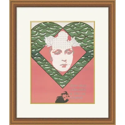 Wendover Art Group L'atalante - Picture Frame Painting On Paper In Green;pink